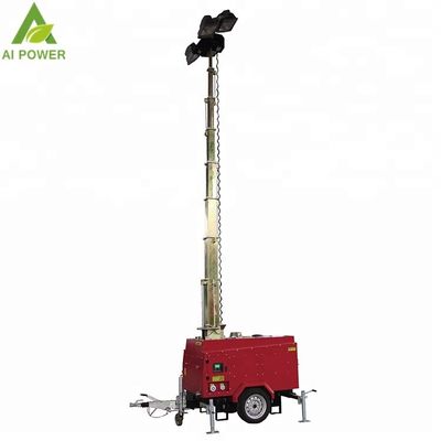 6kw Portable Light Tower  Lamp Doosan 50W Obstruction Lights