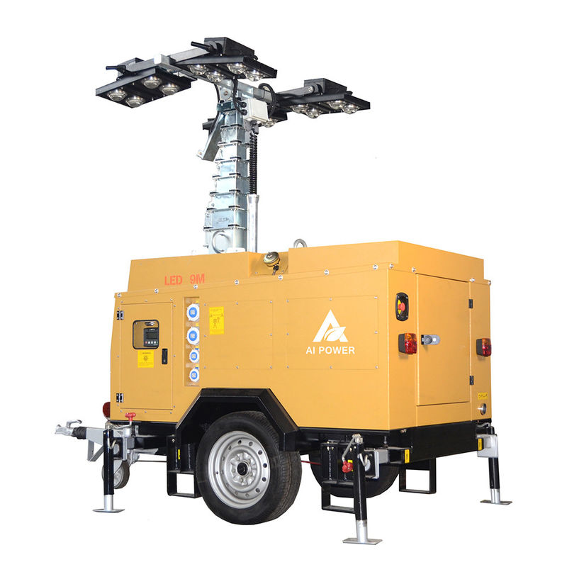 220v 5m Doosan Diesel Generator Light Tower Led 4x350w