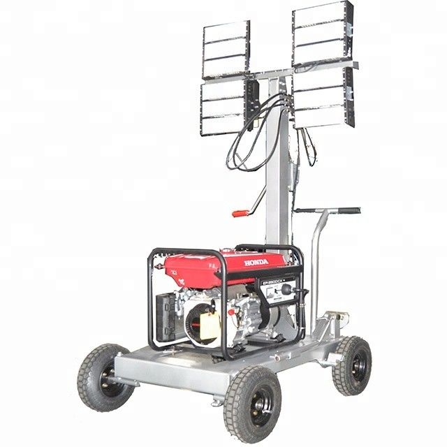 Portable Diesel Generator Lighting Tower With 4x350W LED Light Towers