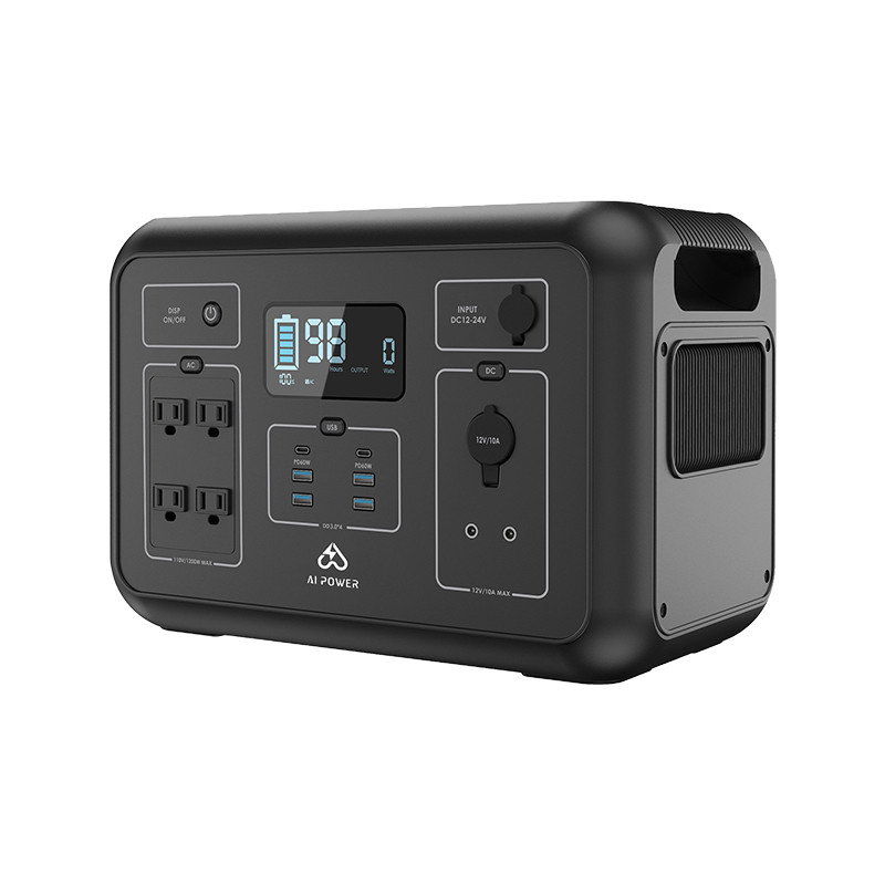 110V 220V 1200W Portable Solar Power Bank With LED Light